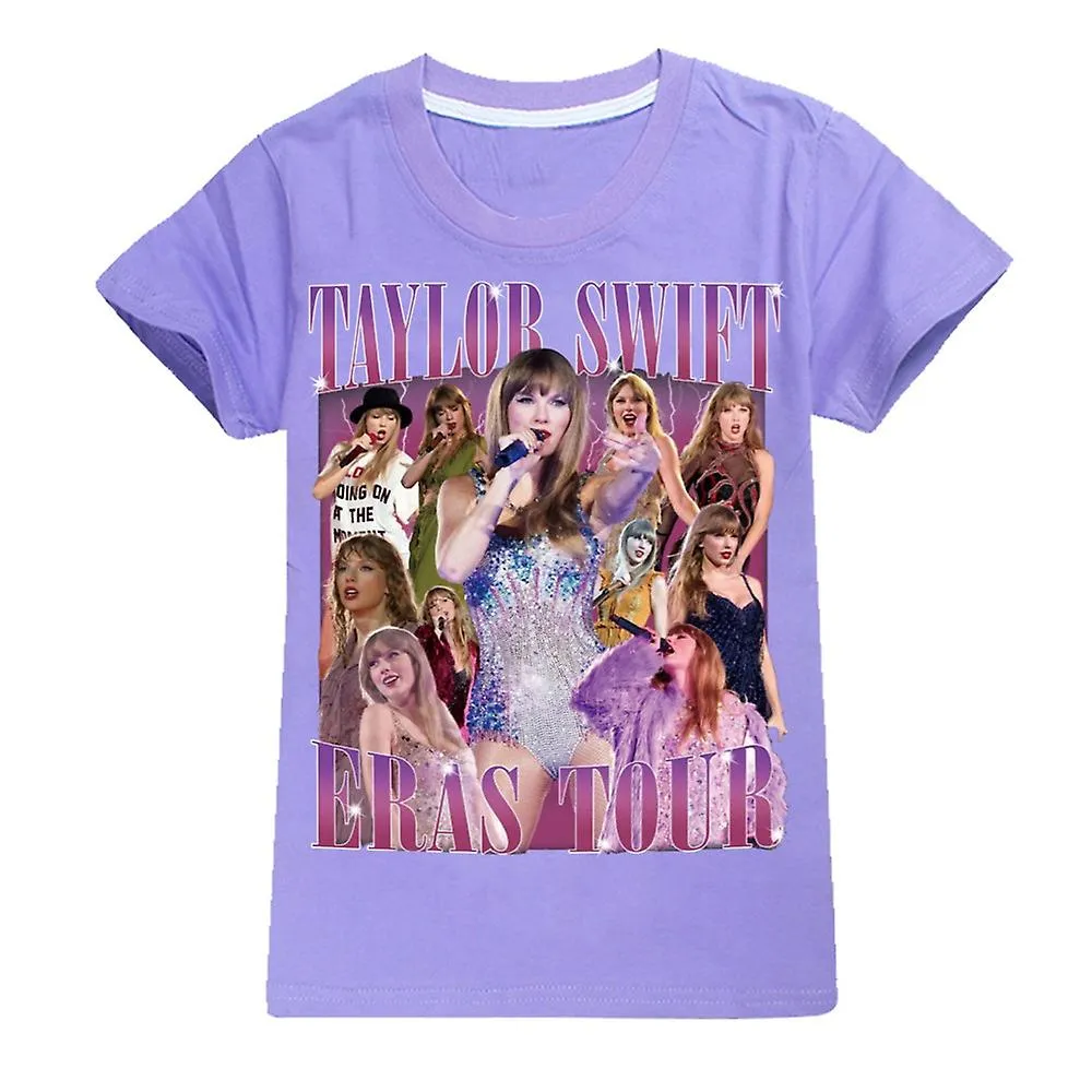 916AñOS NIñOS NIñOS NIñAS TAYLOR SWIFT CAMISETA ESTAMPADA MANGA CORTA CUELLO REDONDO VERANO CASUAL CAMISETAS SWIFTIE FANS REGAL