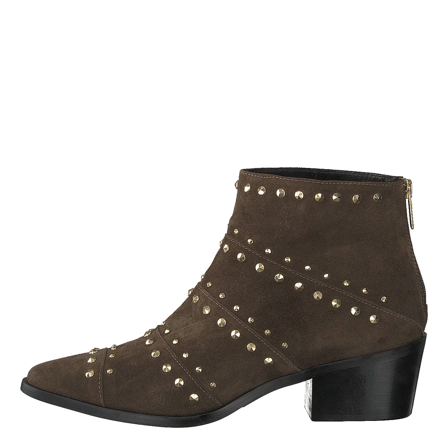 A Pair zapatos Rivet Flat Boot Softy Olivia, Rivets Oro