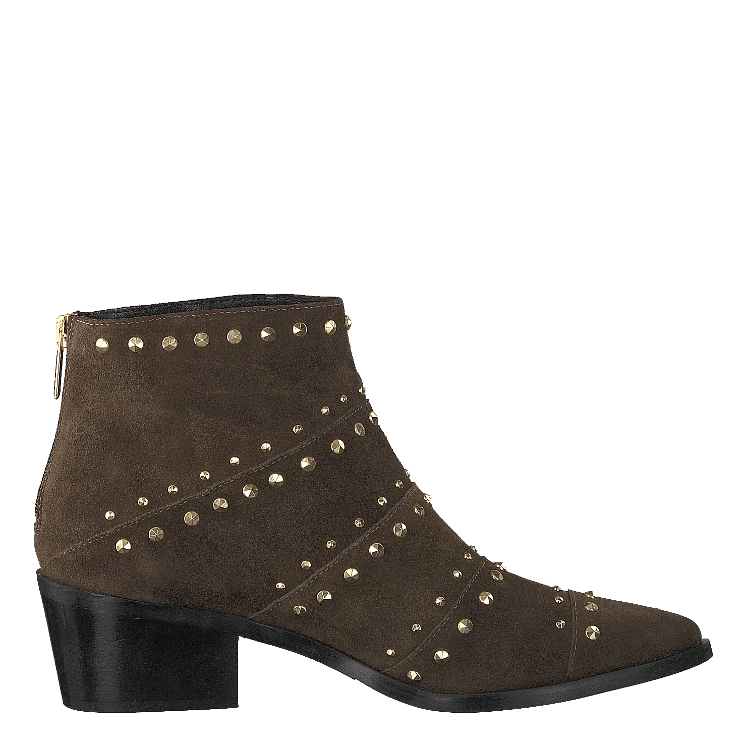 A Pair zapatos Rivet Flat Boot Softy Olivia, Rivets Oro