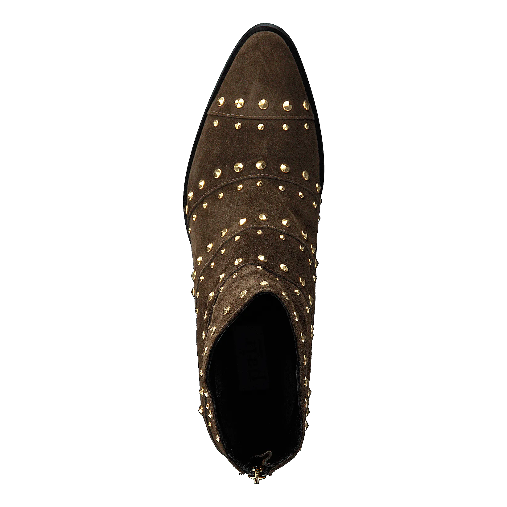 A Pair zapatos Rivet Flat Boot Softy Olivia, Rivets Oro