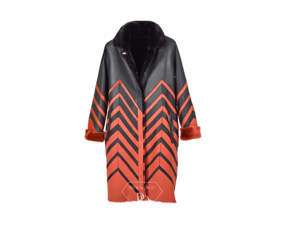Abrigo de Pelo Cordero en Piel Vuelta Reversible Mujer – Cornera