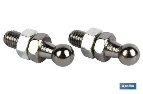 Accesorio rótula macho muelle neumático 8 mm 2 uds
