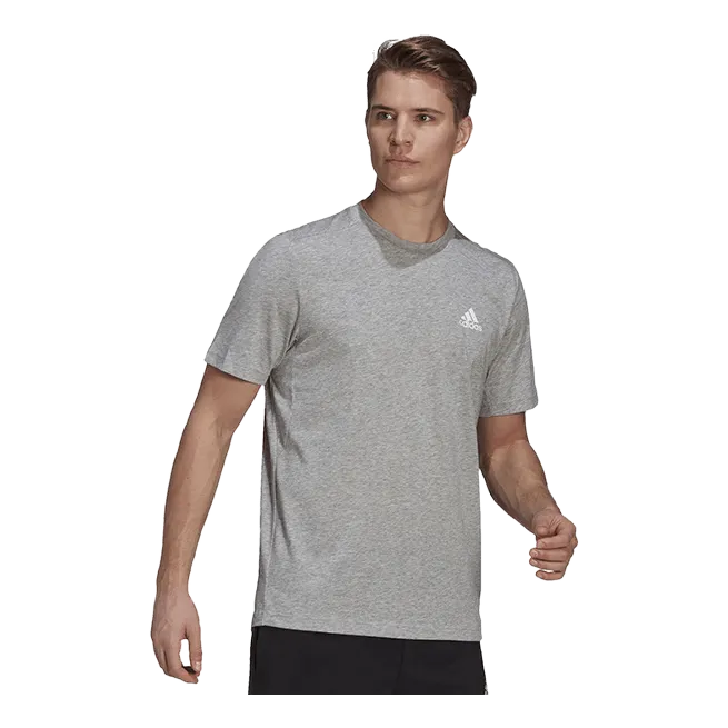 ADIDAS AEROREADY FR TSHIRT TALL MEDIUM GREY HEATHER / WHITE