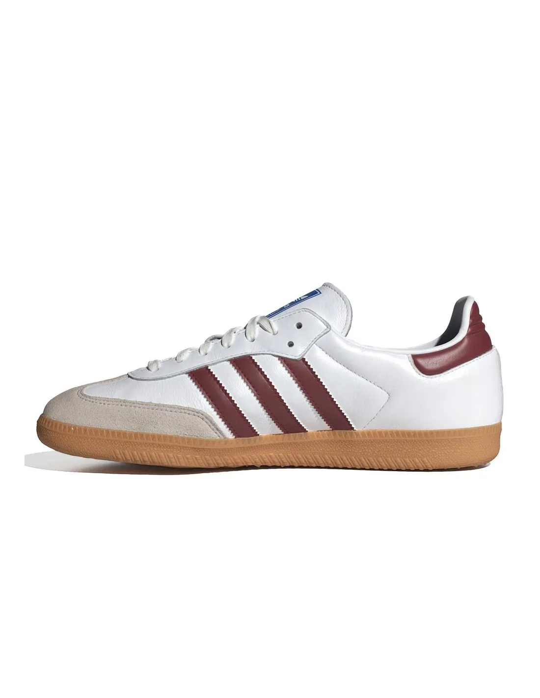 ADIDAS SAMBA OG CLOUD WHITE AND COLLEGIATE BURGUNDY