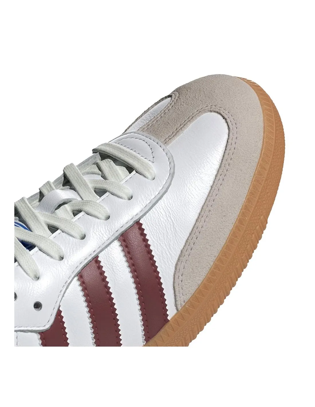 ADIDAS SAMBA OG CLOUD WHITE AND COLLEGIATE BURGUNDY