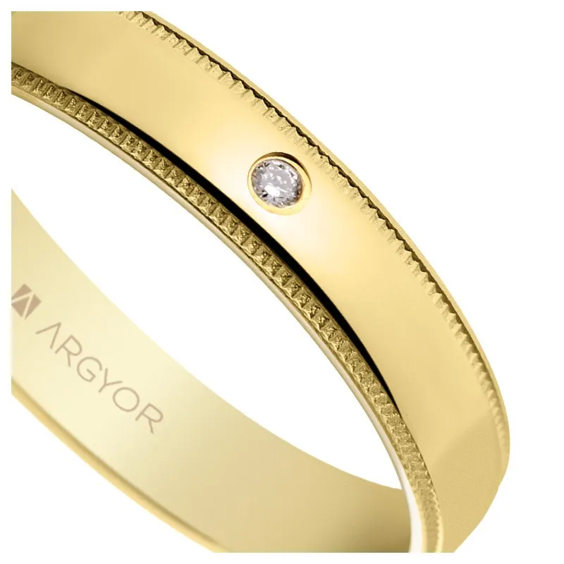 Alianza de boda oro amarillo 18 Ktes 4mm. Argyor 5140512D