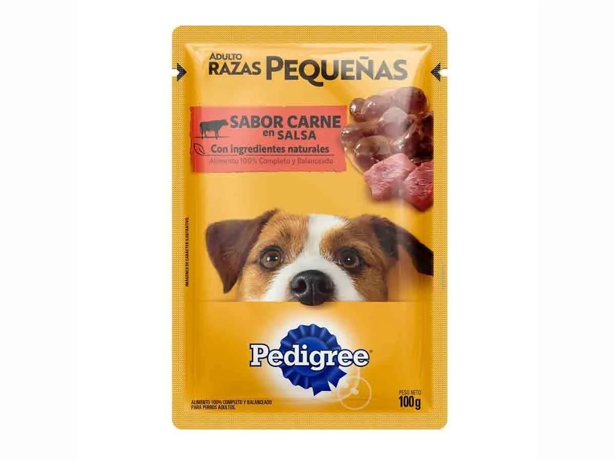 Alimento para Perros sabor Carne Razas Pequeñas PEDIGREE 100 gr