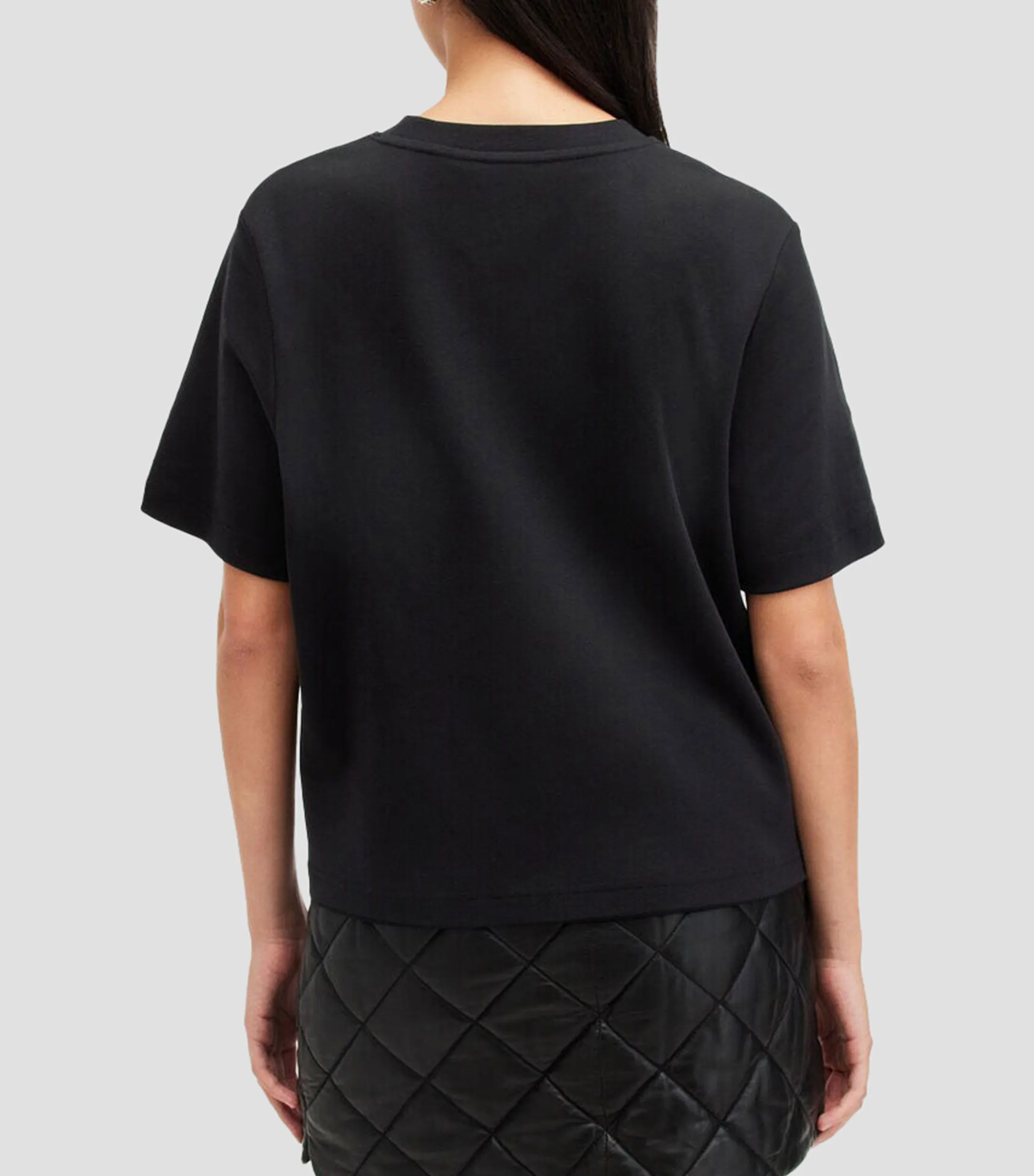 AllSaints Playera cuello redondo manga corta lisa Mujer