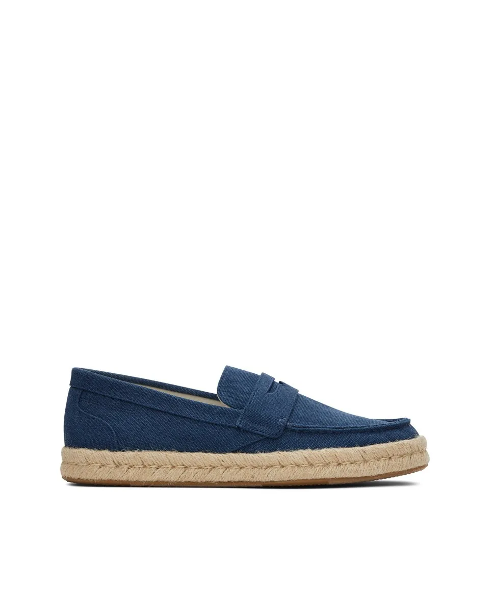 Alpargatas mocasines de hombre marino