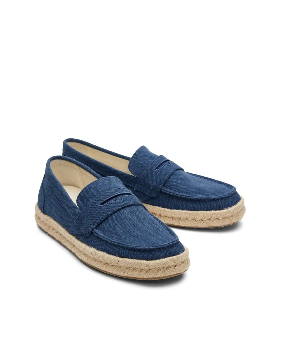 Alpargatas mocasines de hombre marino