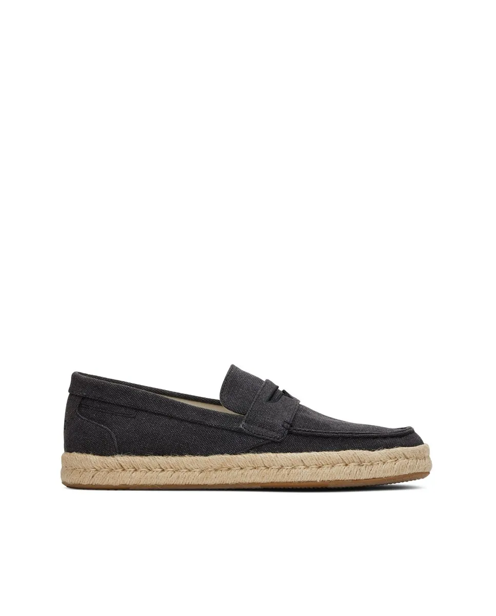 Alpargatas mocasines de hombre negro