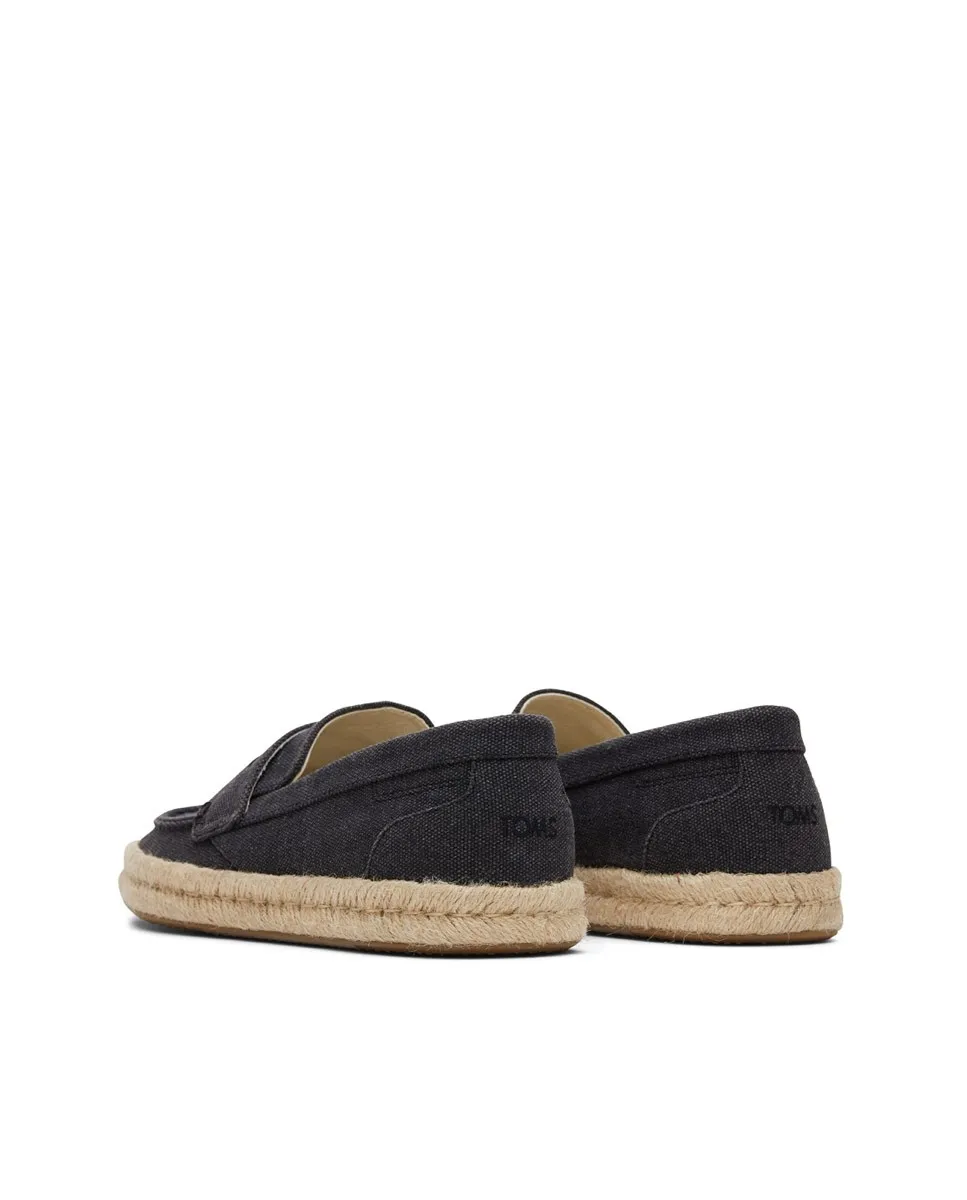 Alpargatas mocasines de hombre negro