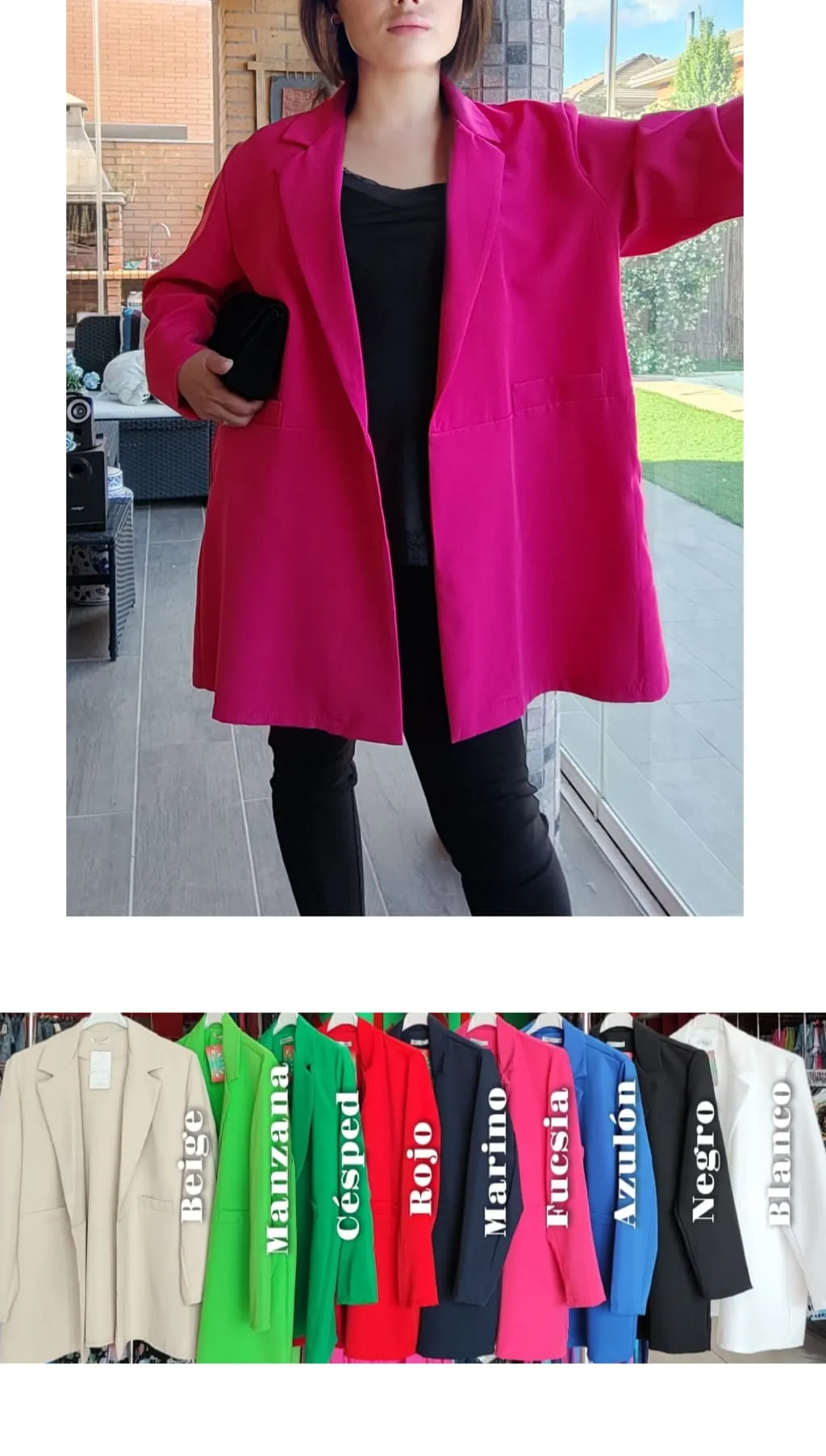 Americana Blazer Crep Para Mujer Talla Grande