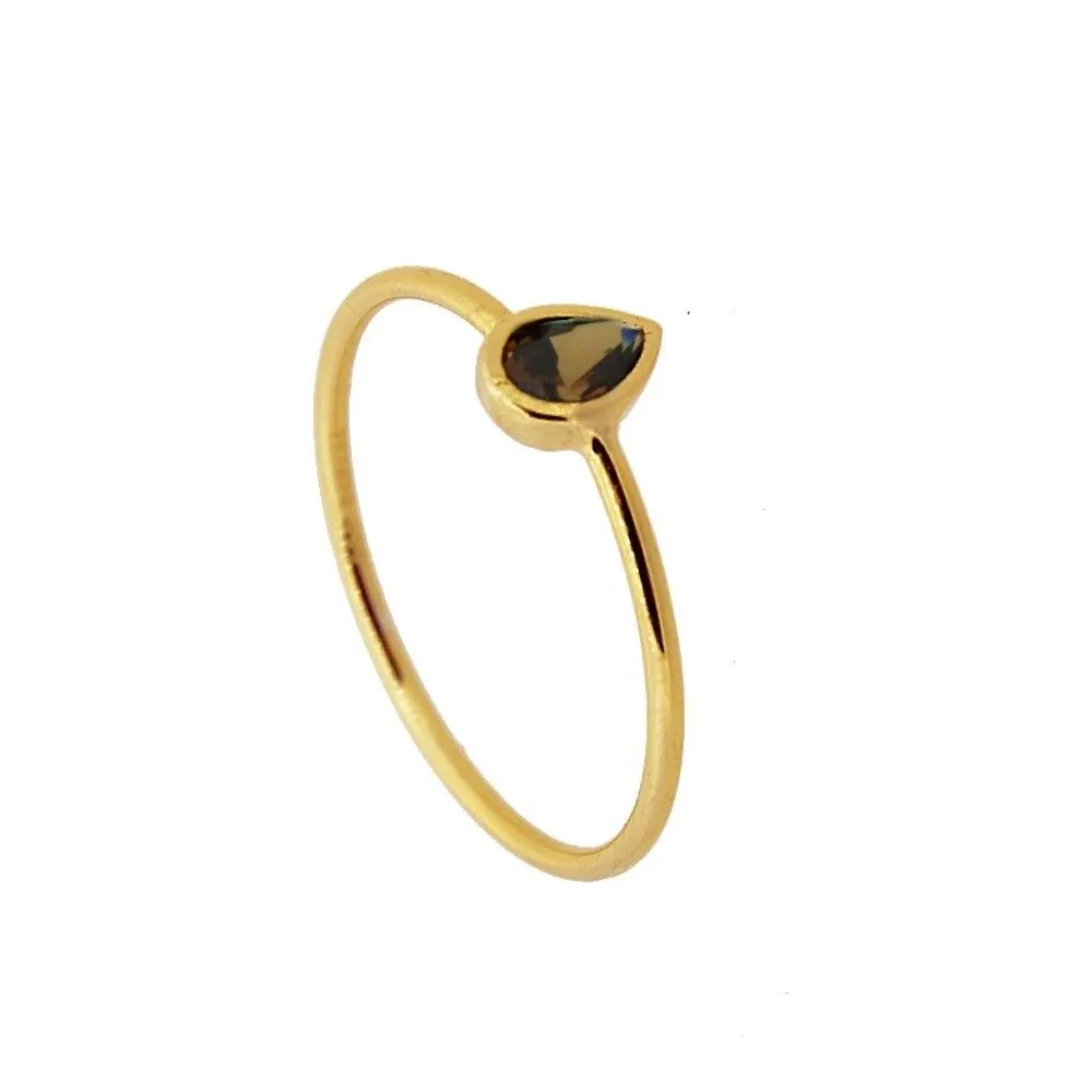 Anillo Goutte Café Oro