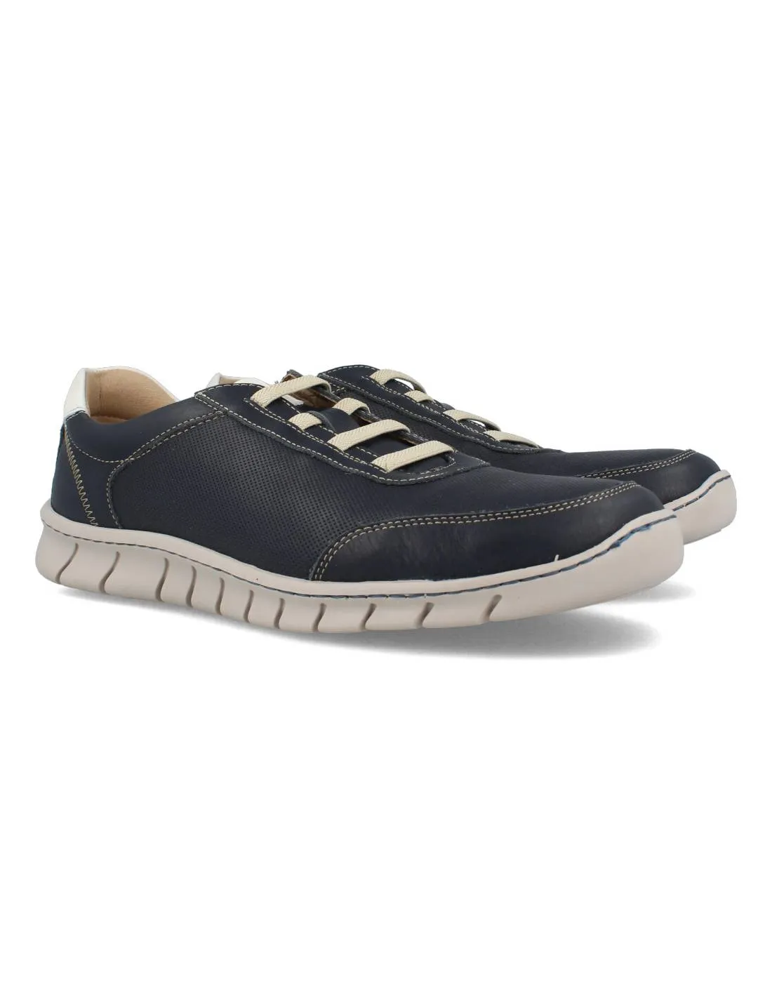 BAERCHI  ZAPATO CORDONES NAPA CAR MARINO