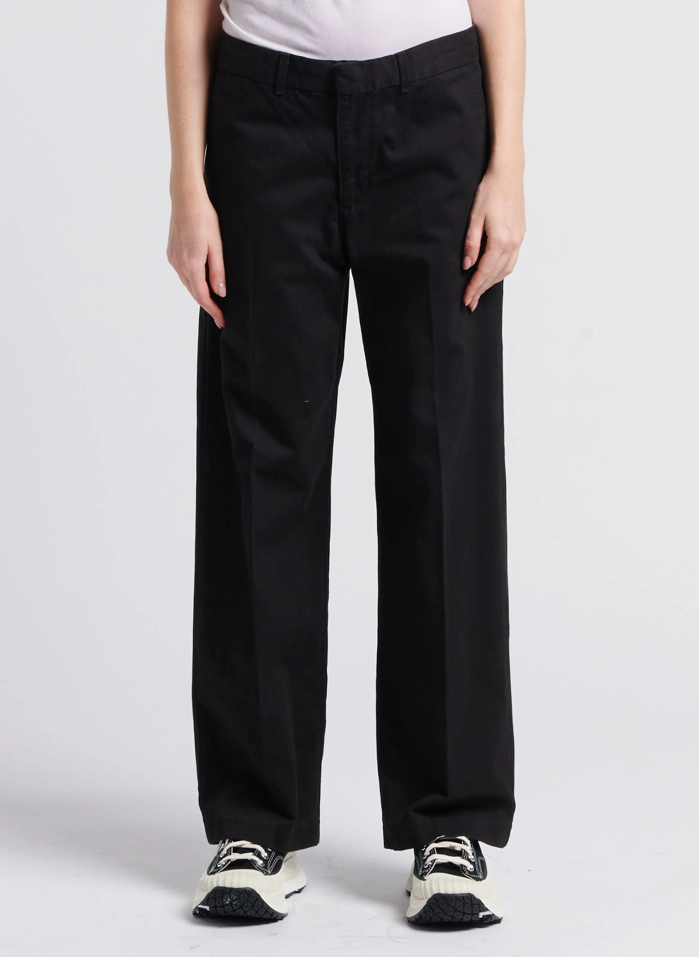 BAGGY TROUSER  PANTALóN RECTO DE ALGODóN EN NEGRO