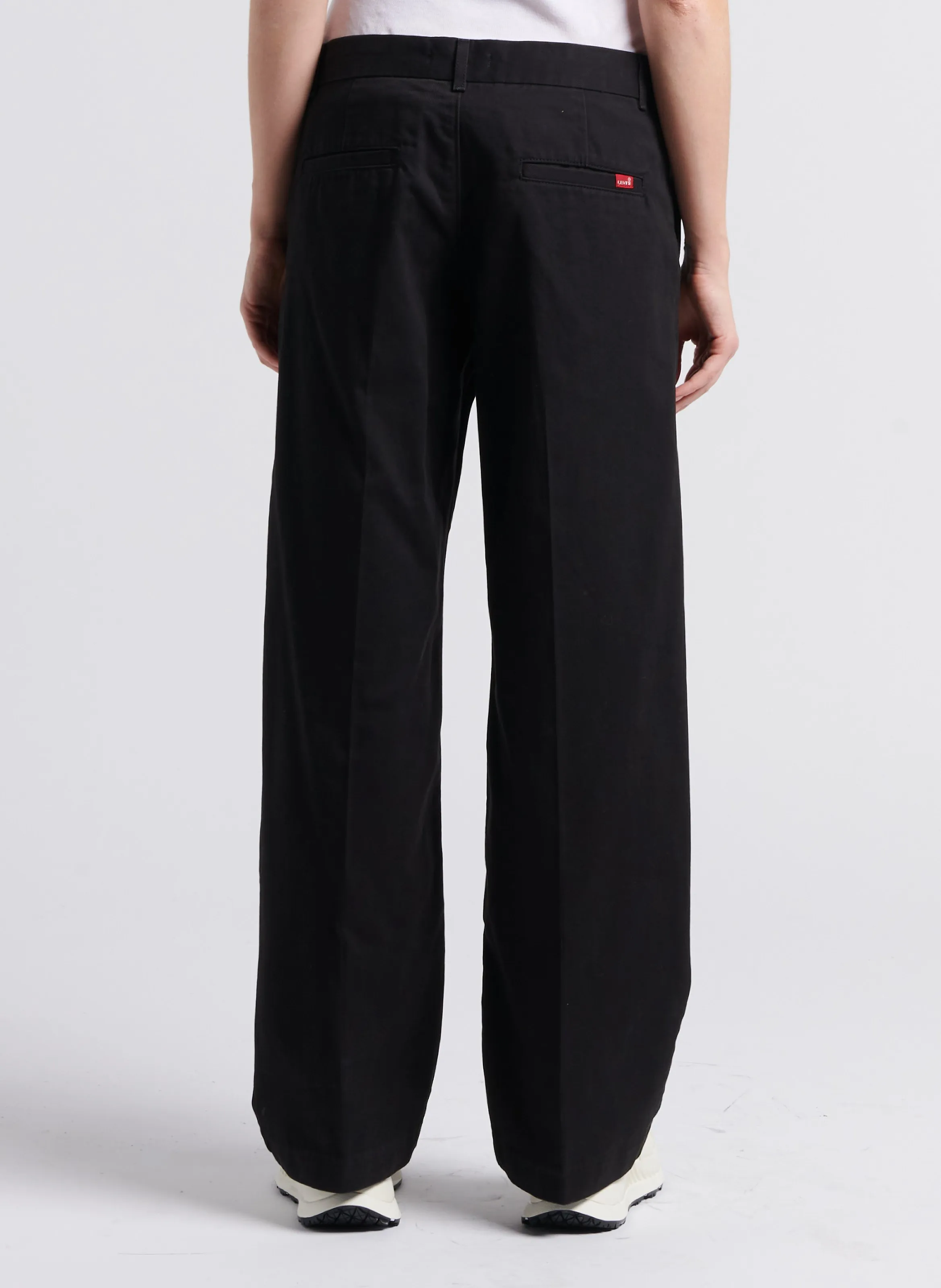 BAGGY TROUSER  PANTALóN RECTO DE ALGODóN EN NEGRO