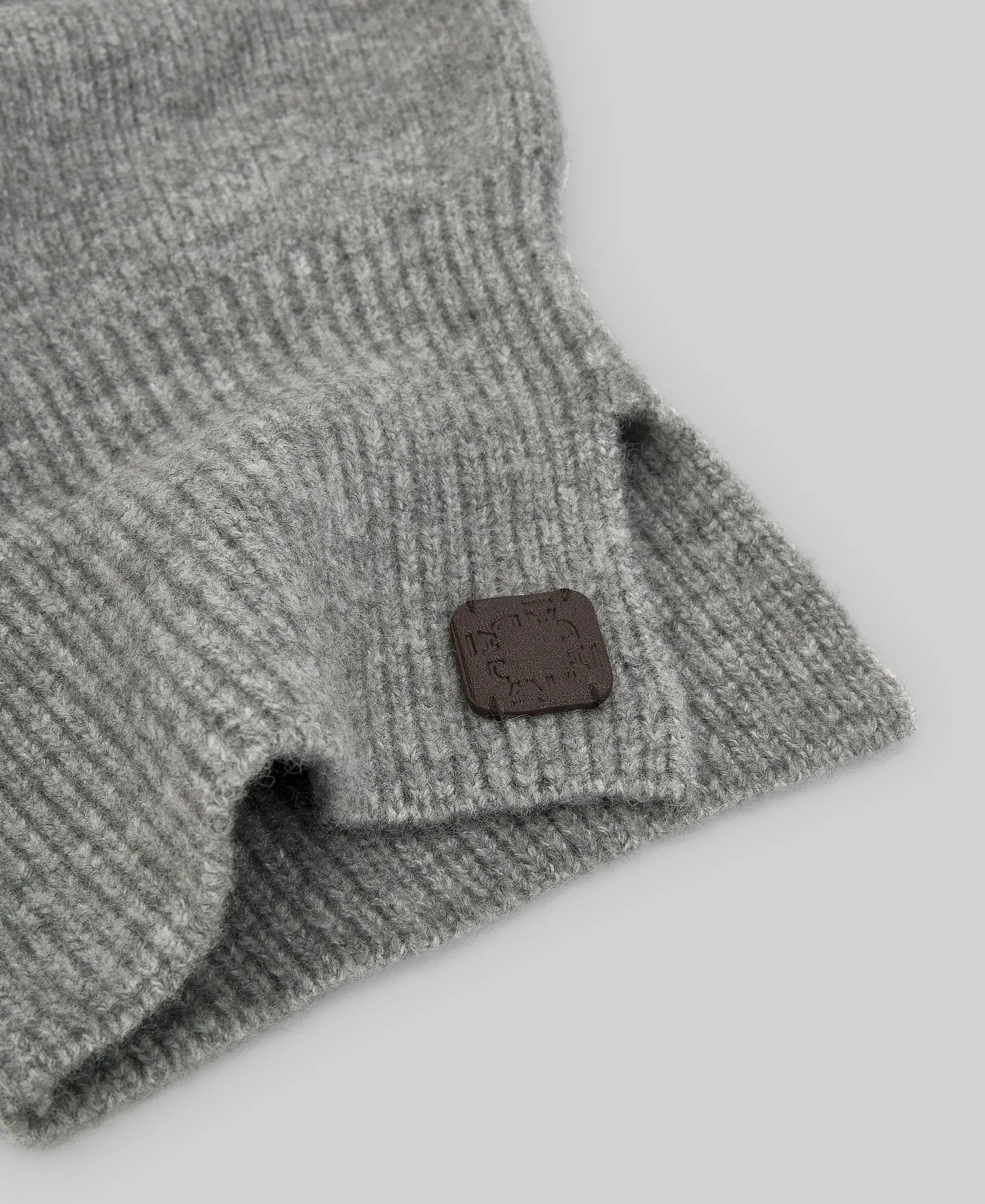 Balaclava punto gris melange mujer