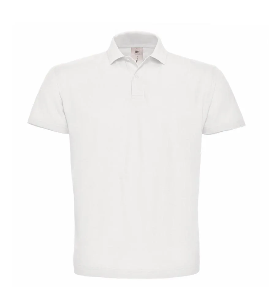 B&C BCID1  POLO DE MANGA CORTA ID.001  BLANCO