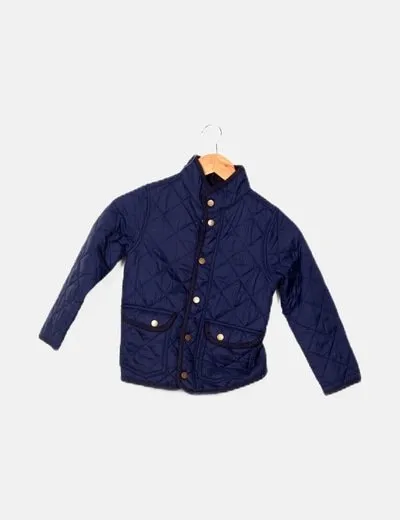 Benetton Abrigo azul acolchado