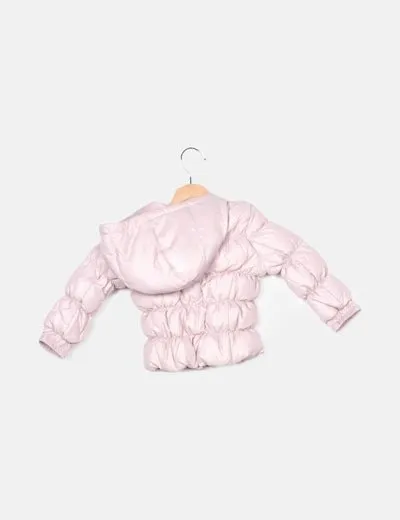 Benetton Abrigo rosa acolchado