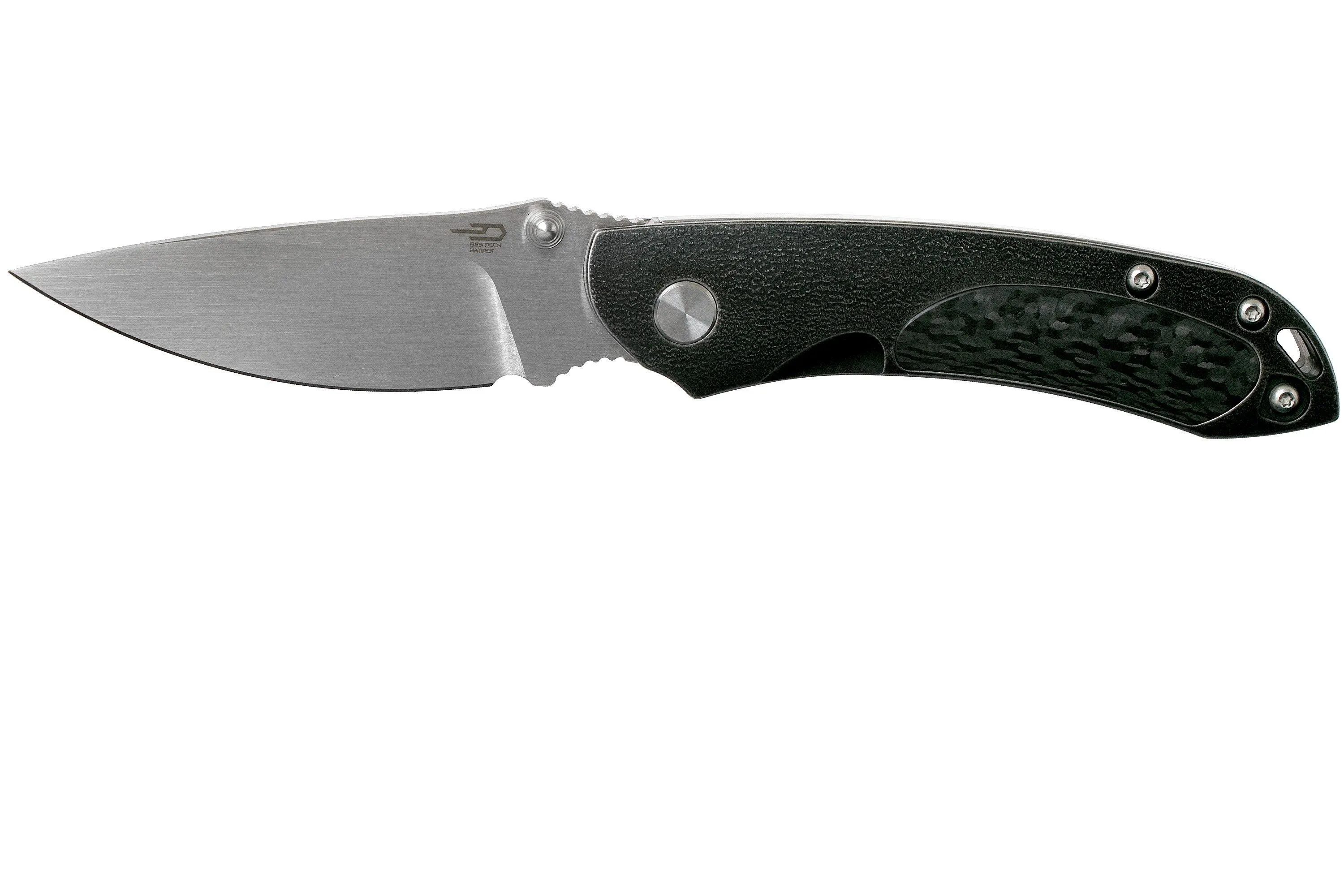 Bestech Junzi BT18009F Black CF navaja slipjoint