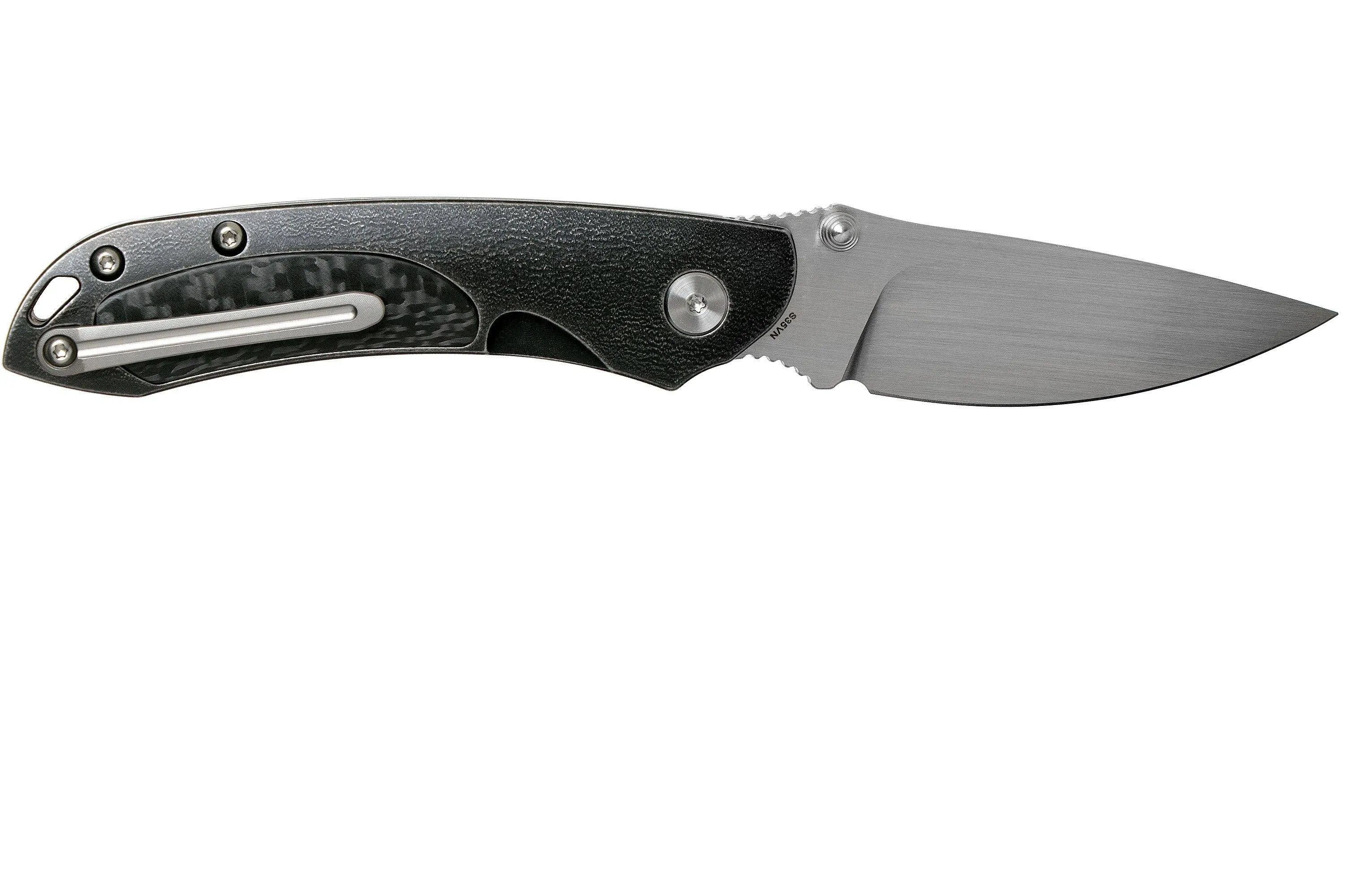 Bestech Junzi BT18009F Black CF navaja slipjoint