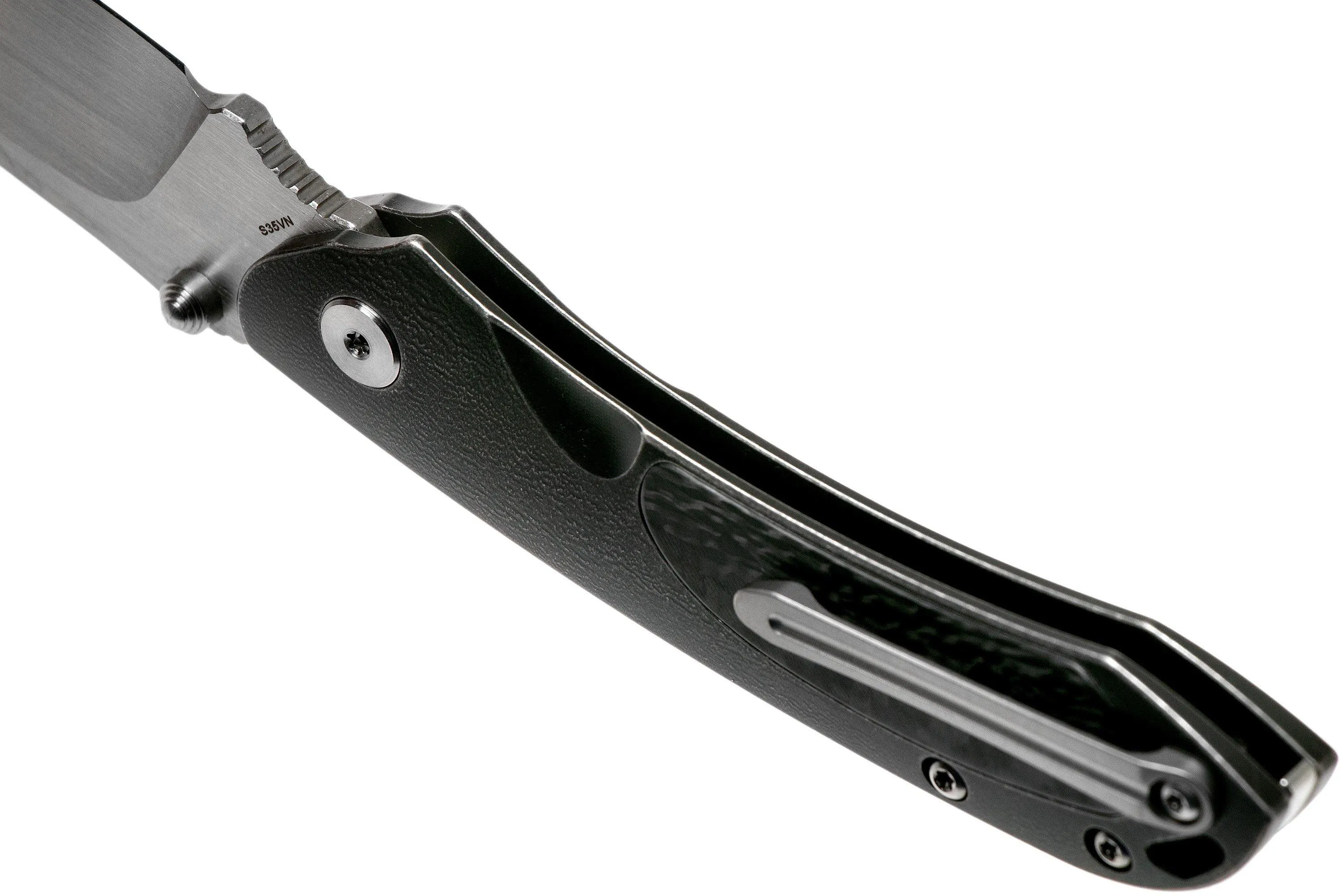 Bestech Junzi BT18009F Black CF navaja slipjoint