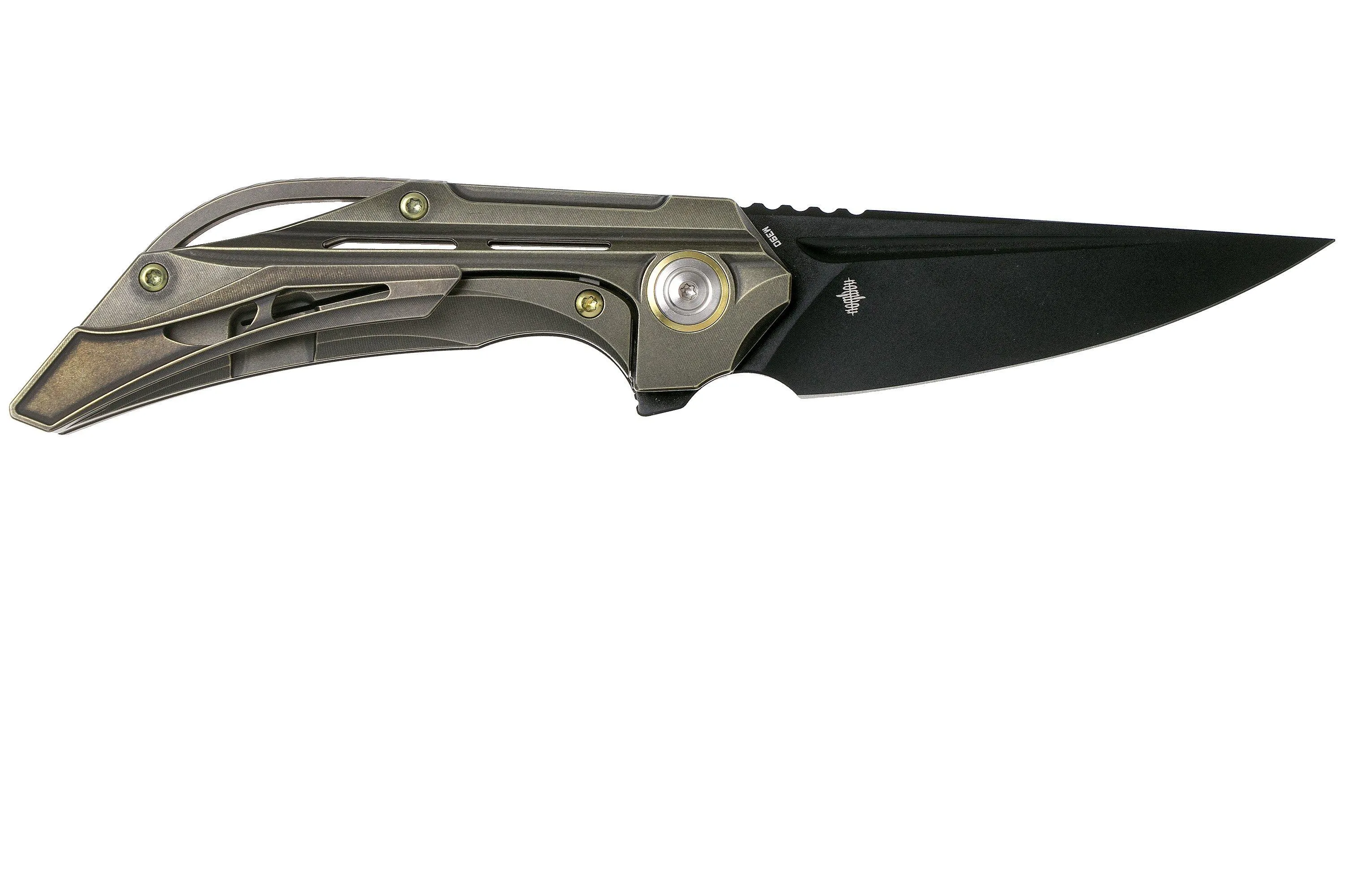 Bestech Vigil BT2201D Stonewashed Bronze Titanium, Black navaja, diseño Kombou