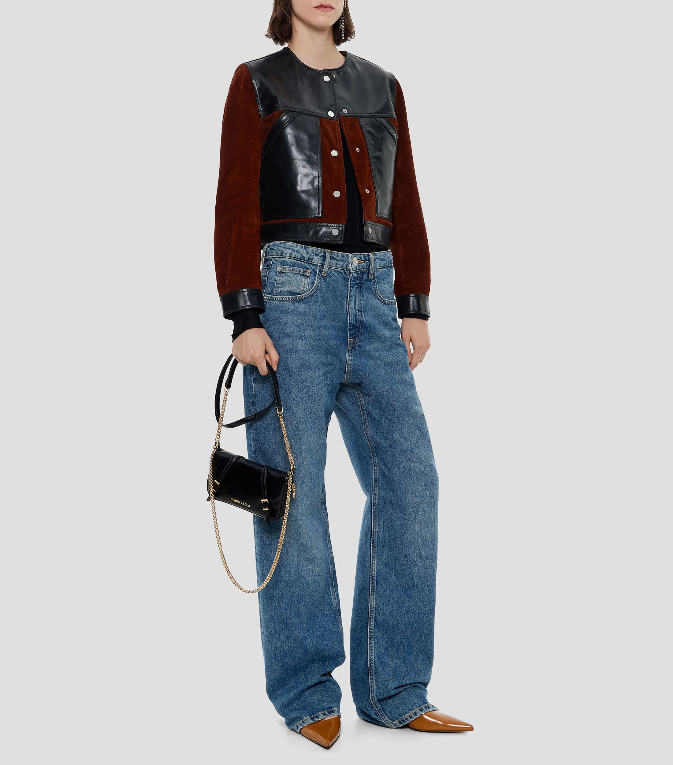 Bimba y Lola Bolso crossbody pequeño piel negro Mujer