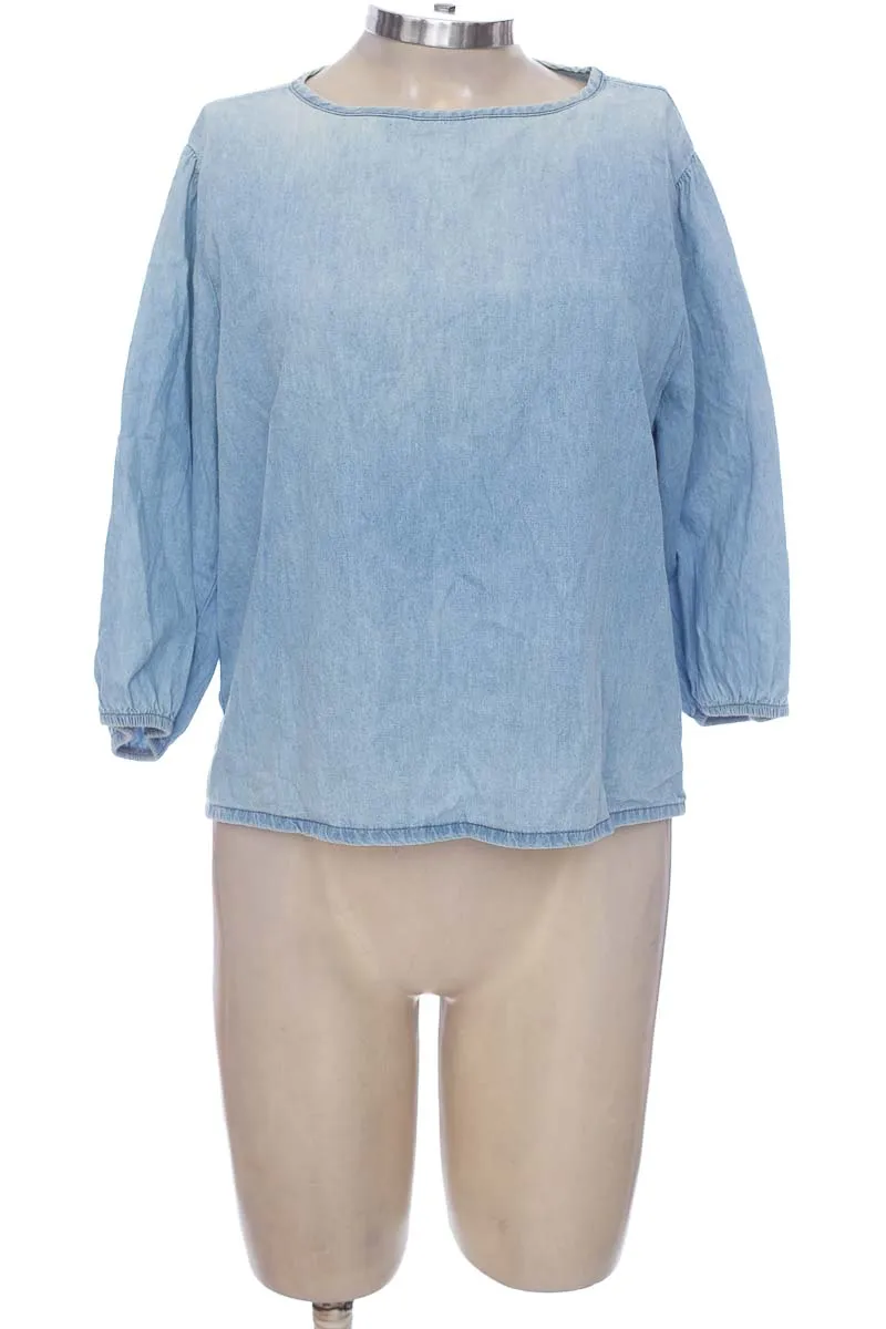 BLUSA COLOR AZUL  YERBA BUENA