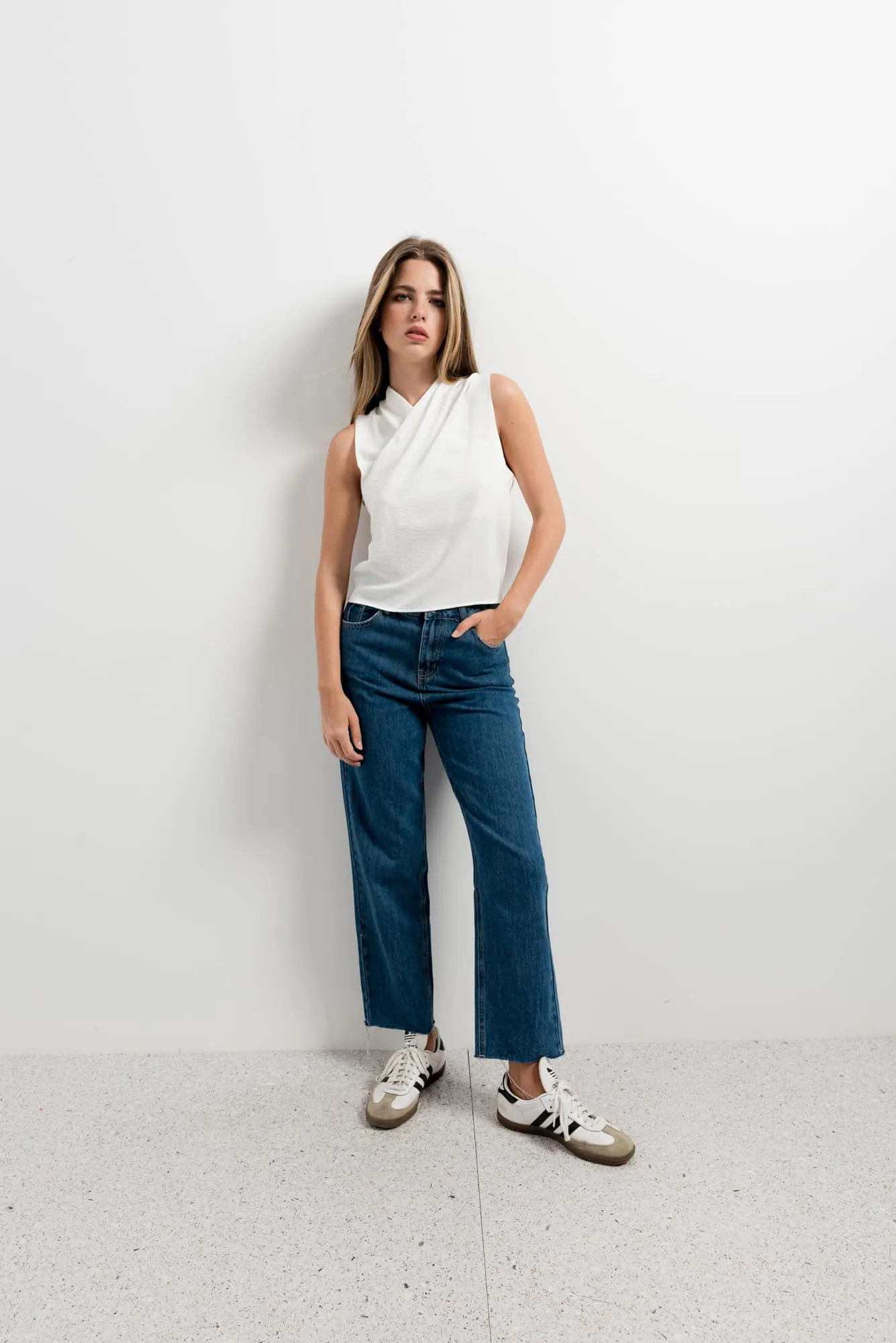 Blusa cruzada mujer