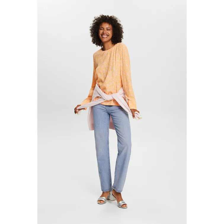 BLUSA DE CREPÉ ESTAMPADA MUJER ESPRIT