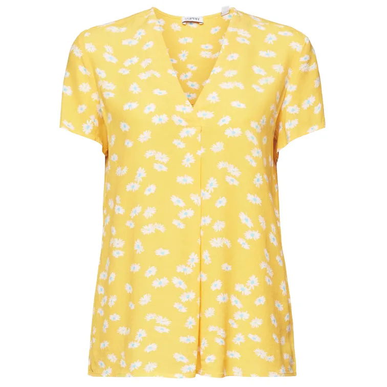 BLUSA ESTAMPADA CON ESCOTE PICO MUJER ESPRIT
