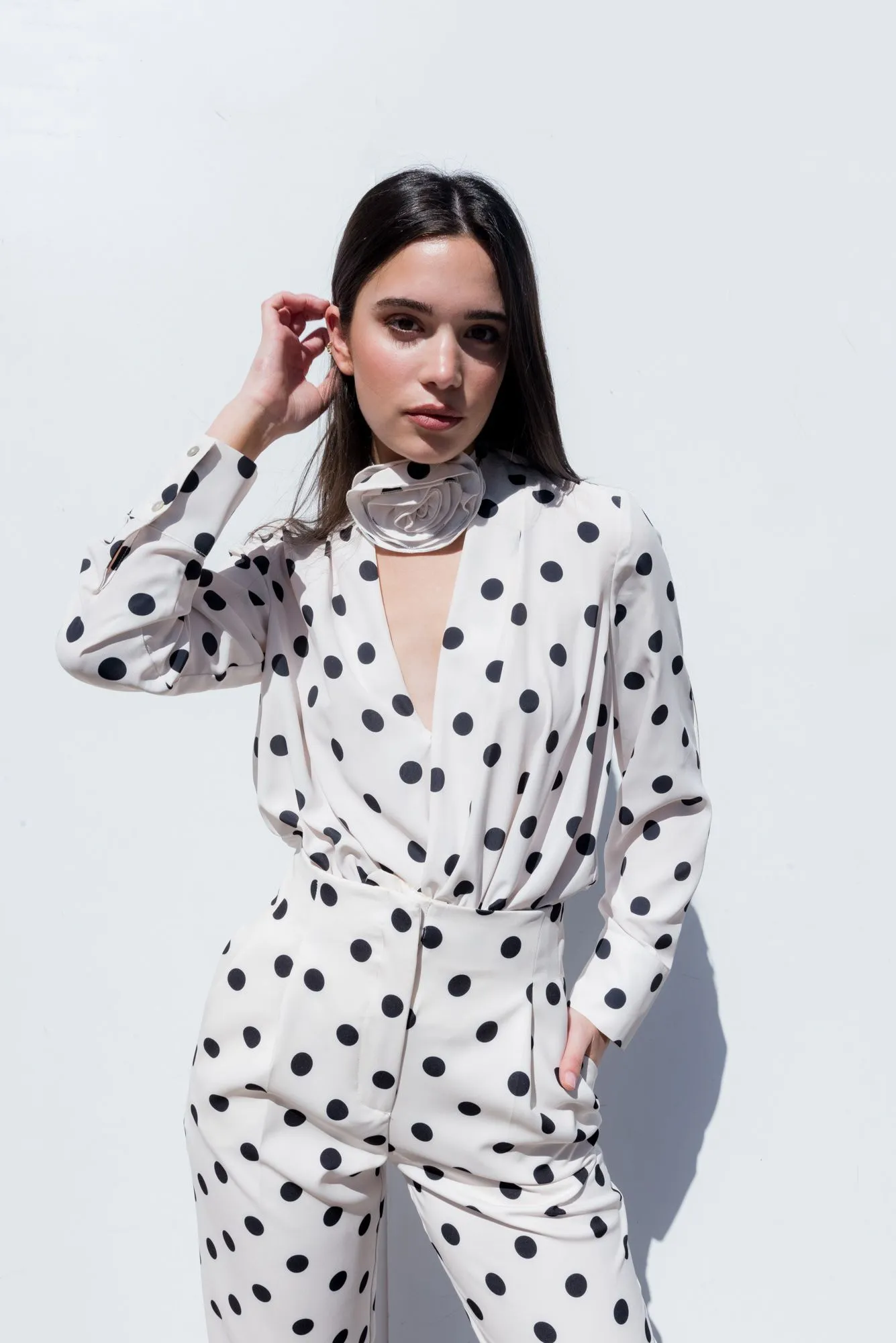 Blusa lunares mujer