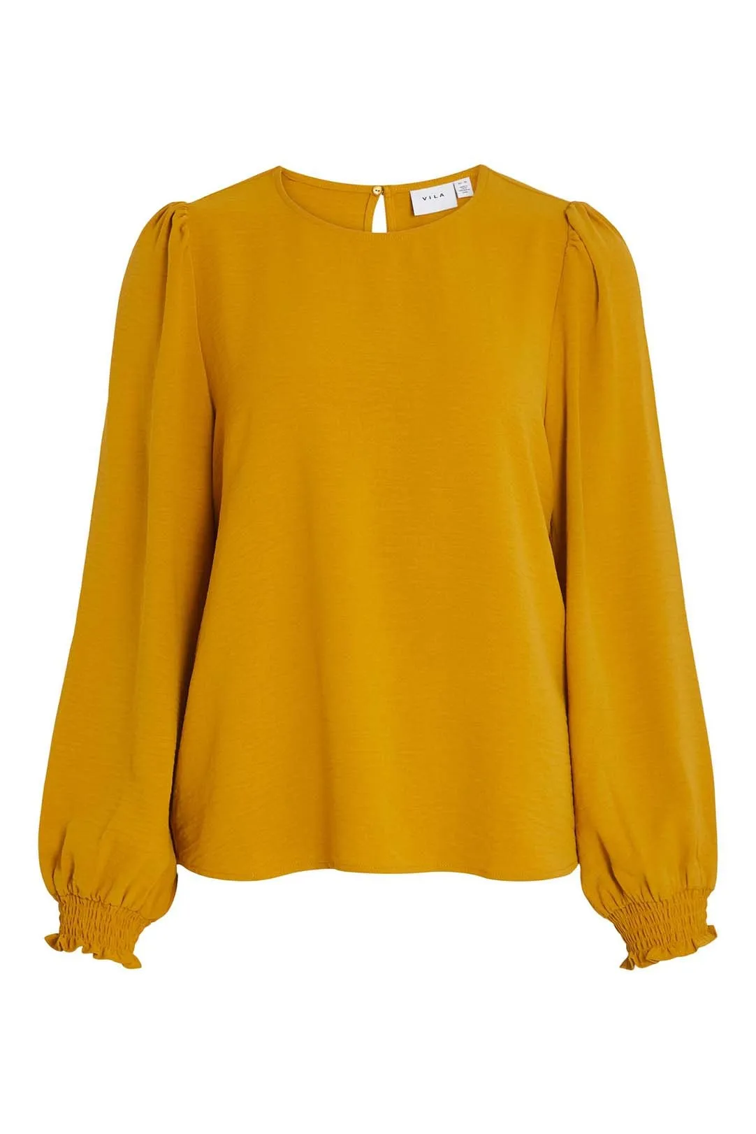 BLUSA MUJER BASICA VIGAJA MOSTAZA