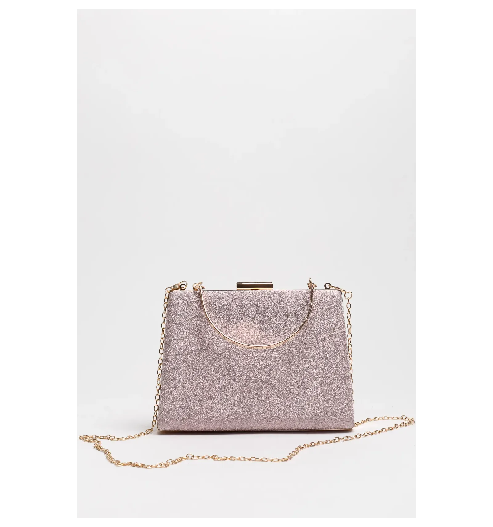 BOLSO DE MANO CUVEL  ROSA CLARO