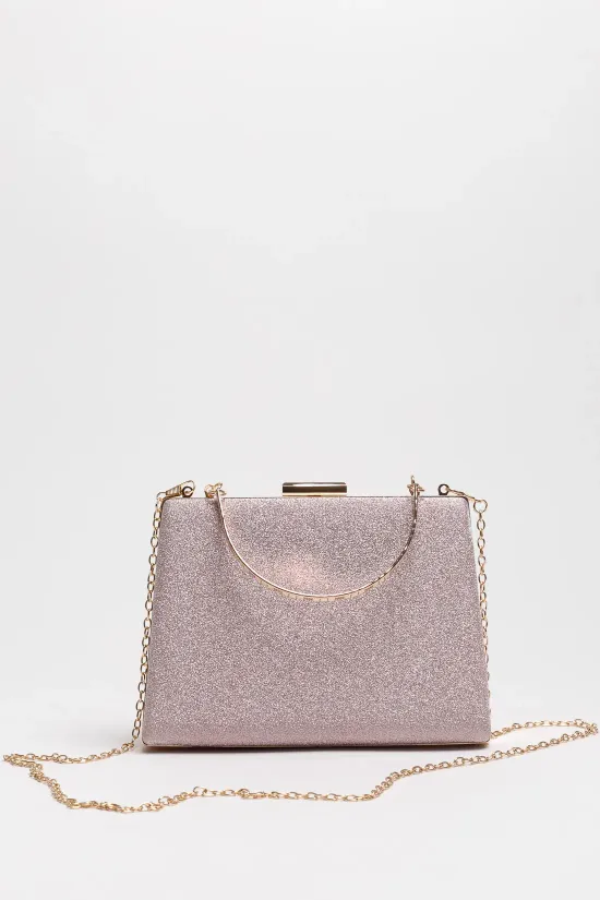 BOLSO DE MANO CUVEL  ROSA CLARO
