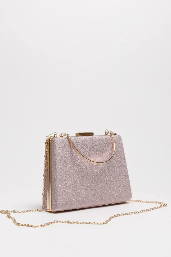 BOLSO DE MANO CUVEL  ROSA CLARO