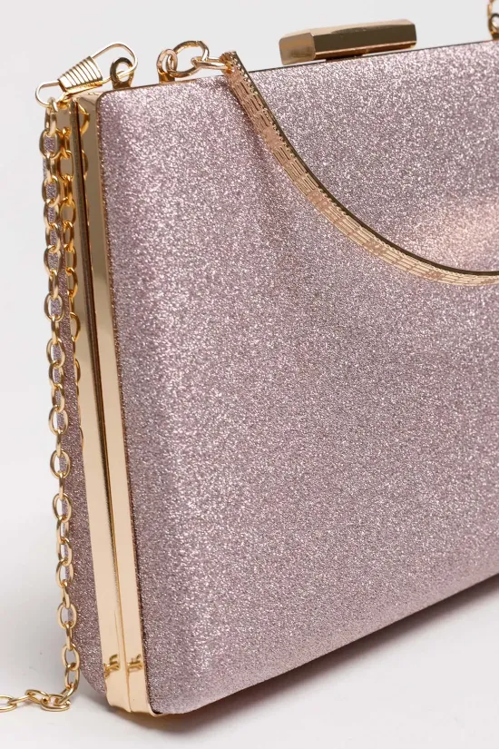 BOLSO DE MANO CUVEL  ROSA CLARO