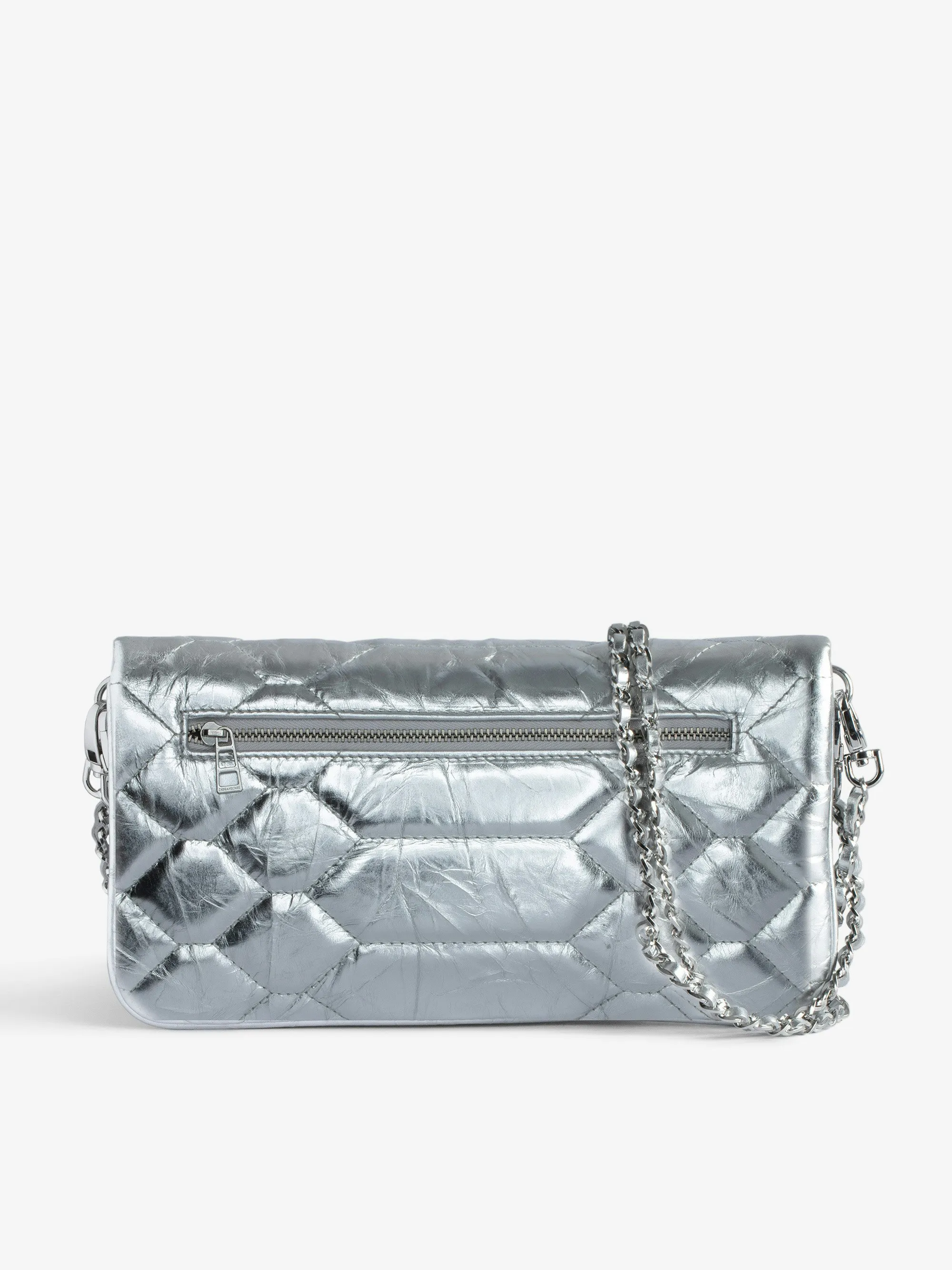 Bolso de Mano Rock Acolchado Metalizado