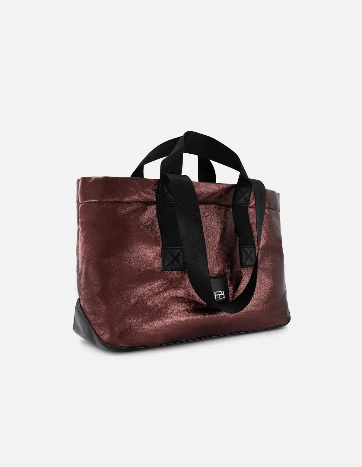 Bolso tote textil color vino para mujer