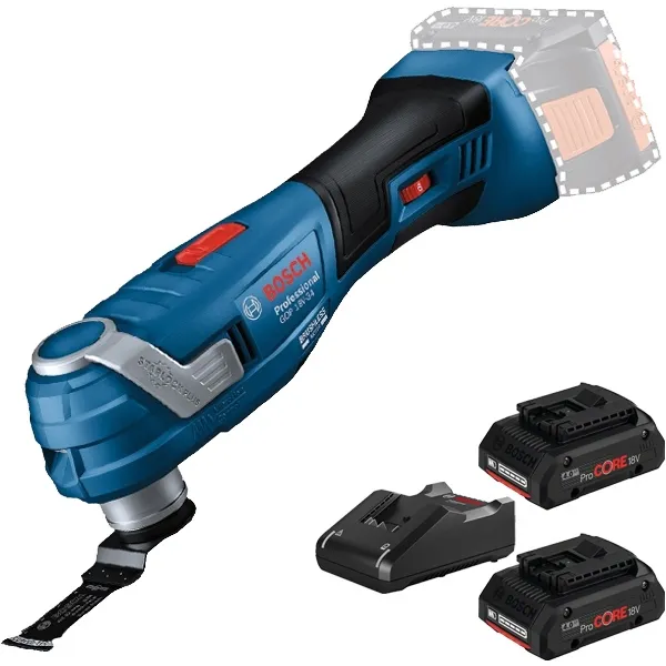 BOSCH  GOP 18V34  MULTICUTTER SIN BATERíAS Y CARGADORES, LIION, 18 V,  AH + 2X BOSCH  PROCORE  BATERíA, LIION, 18 V, 4 A