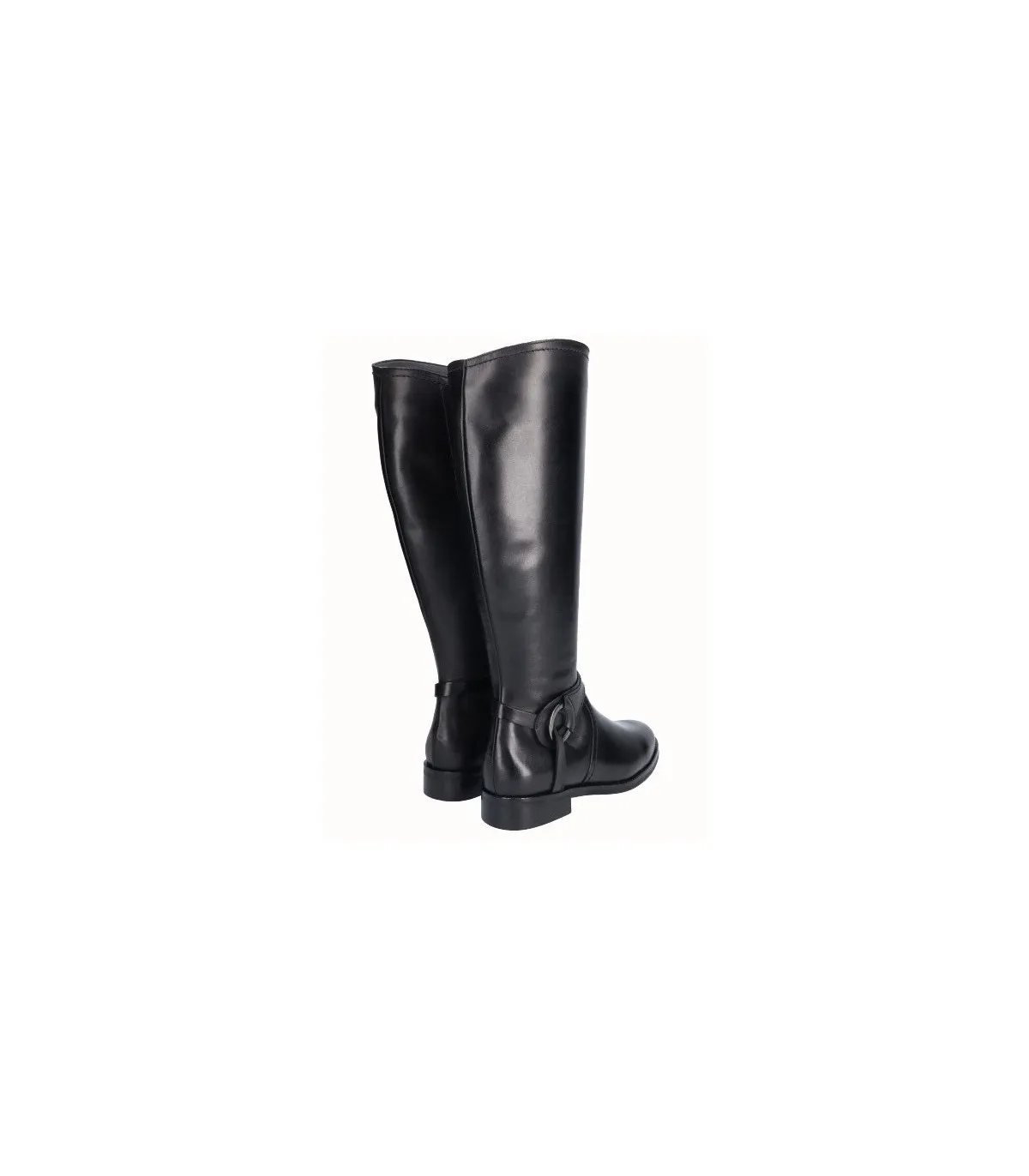 Bota en piel negra para mujer