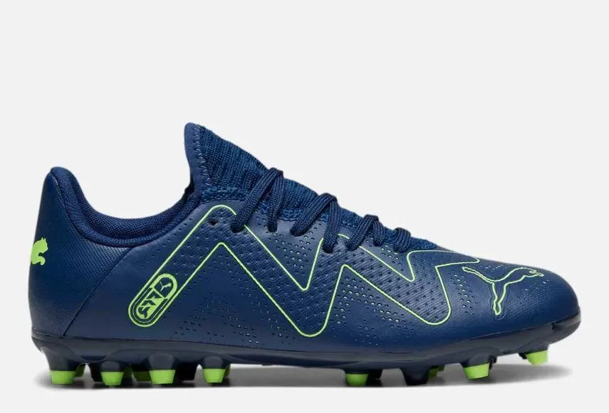 Bota Fútbol Puma Future Play MG Jr Niños Azul/Verde