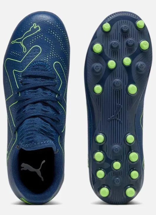 Bota Fútbol Puma Future Play MG Jr Niños Azul/Verde