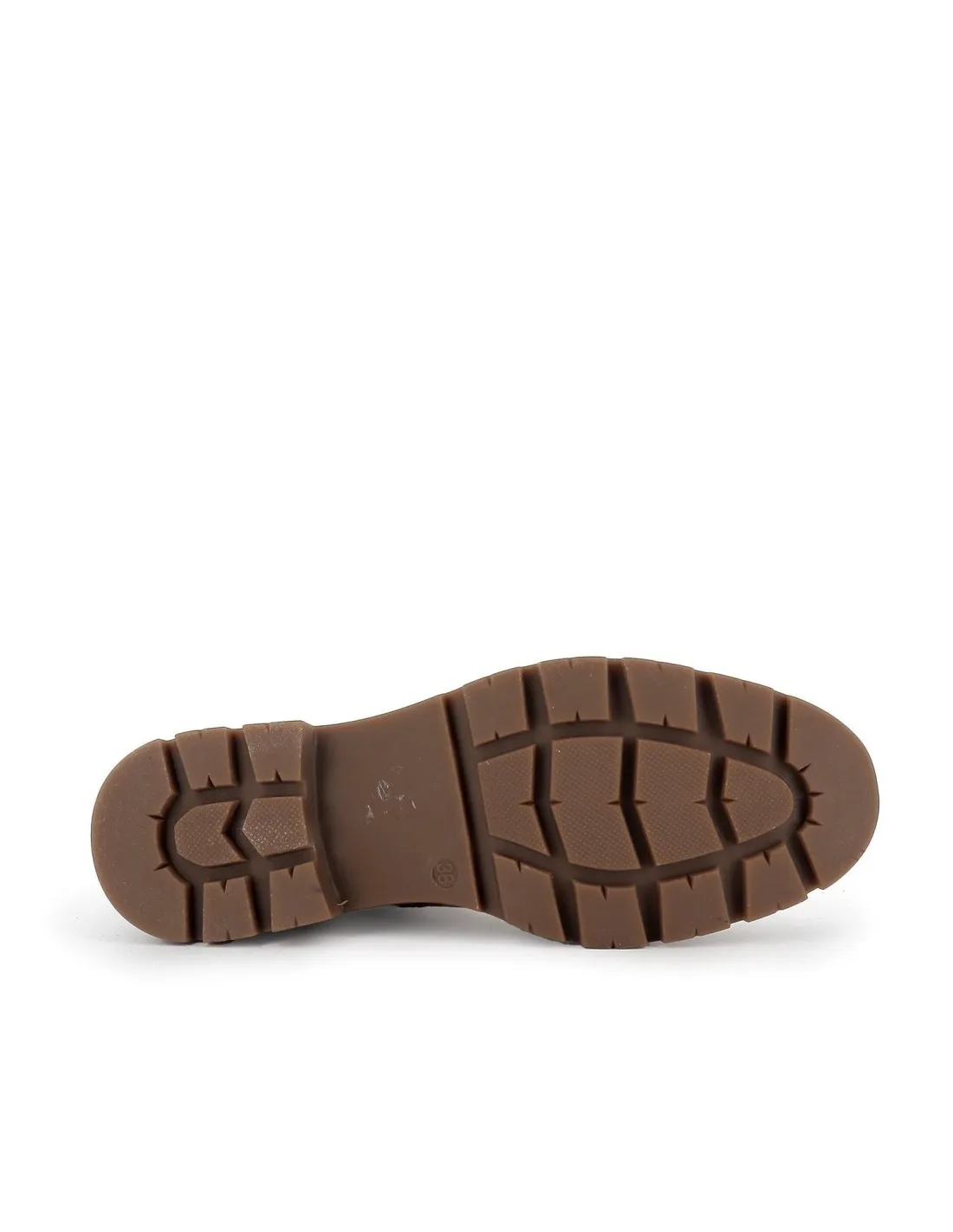 Bota militar beige hebilla y cordones para mujer HISPAFLEX