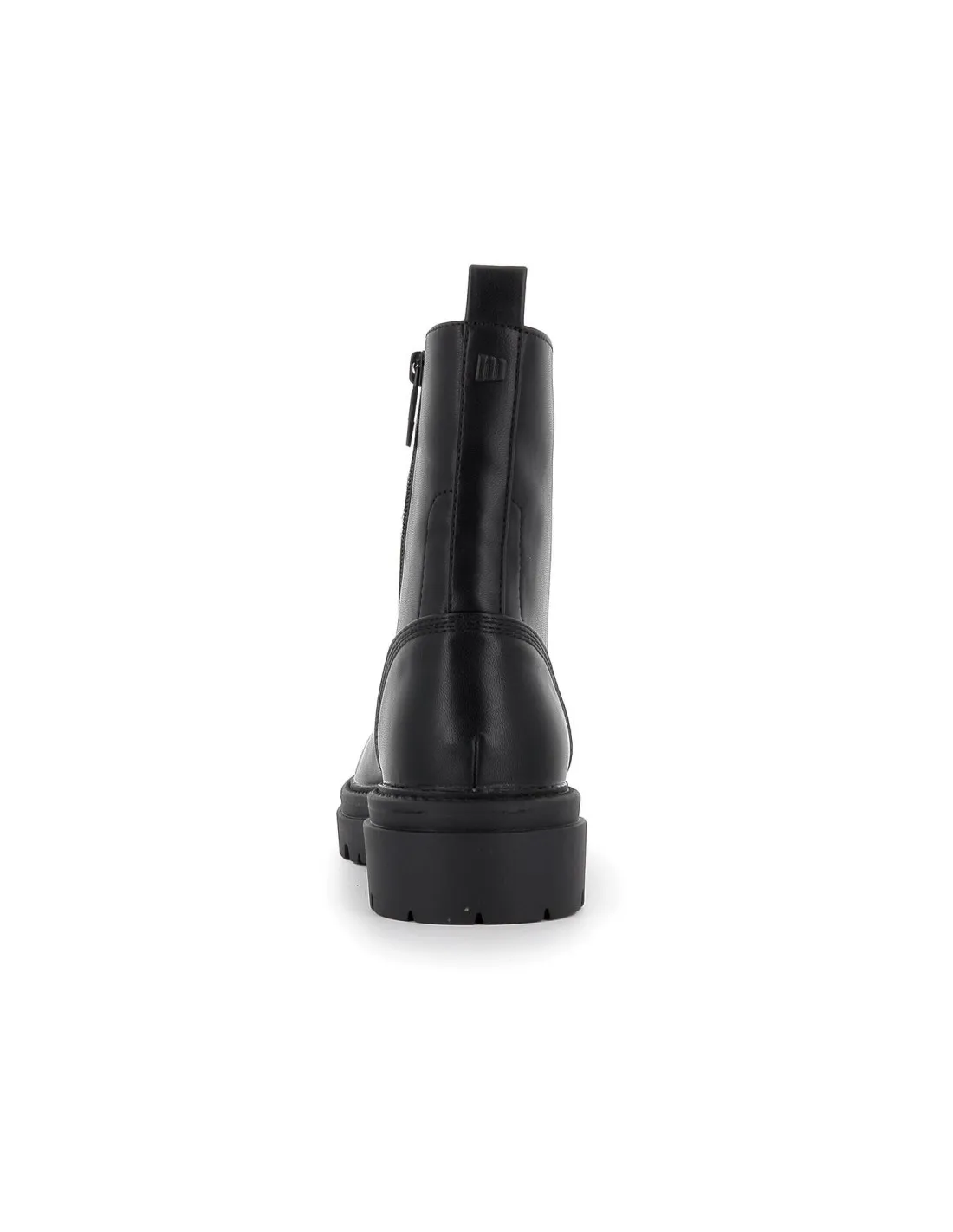 Bota militar negra cordones y cremallera para mujer Mustang