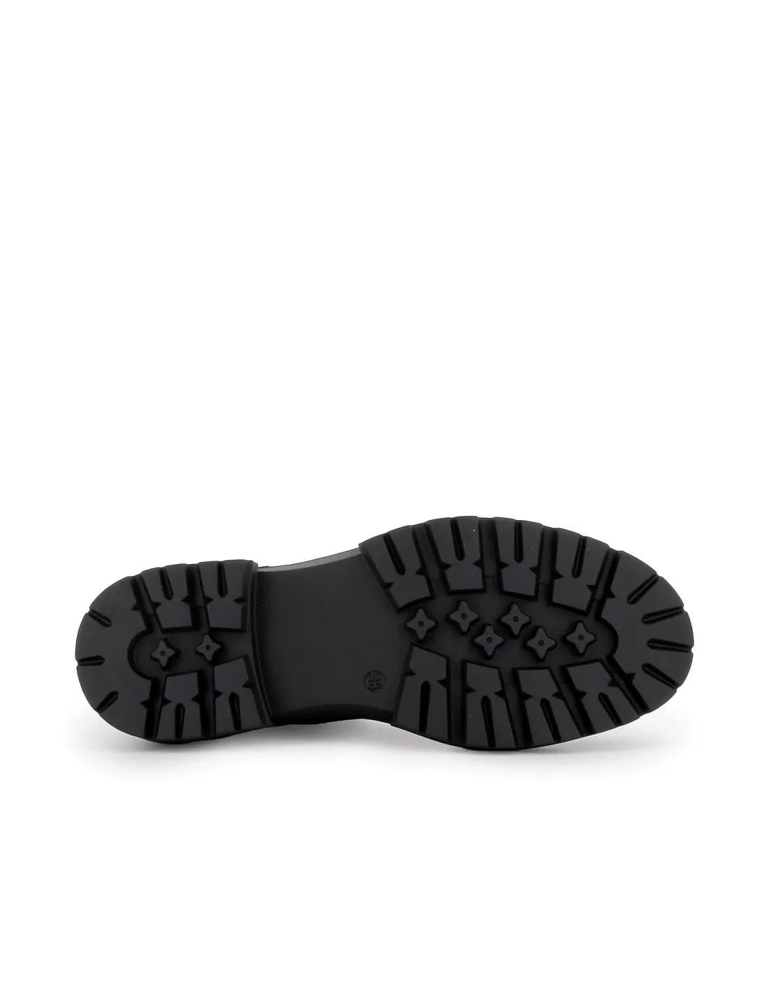 Bota militar negra cordones y cremallera para mujer Mustang