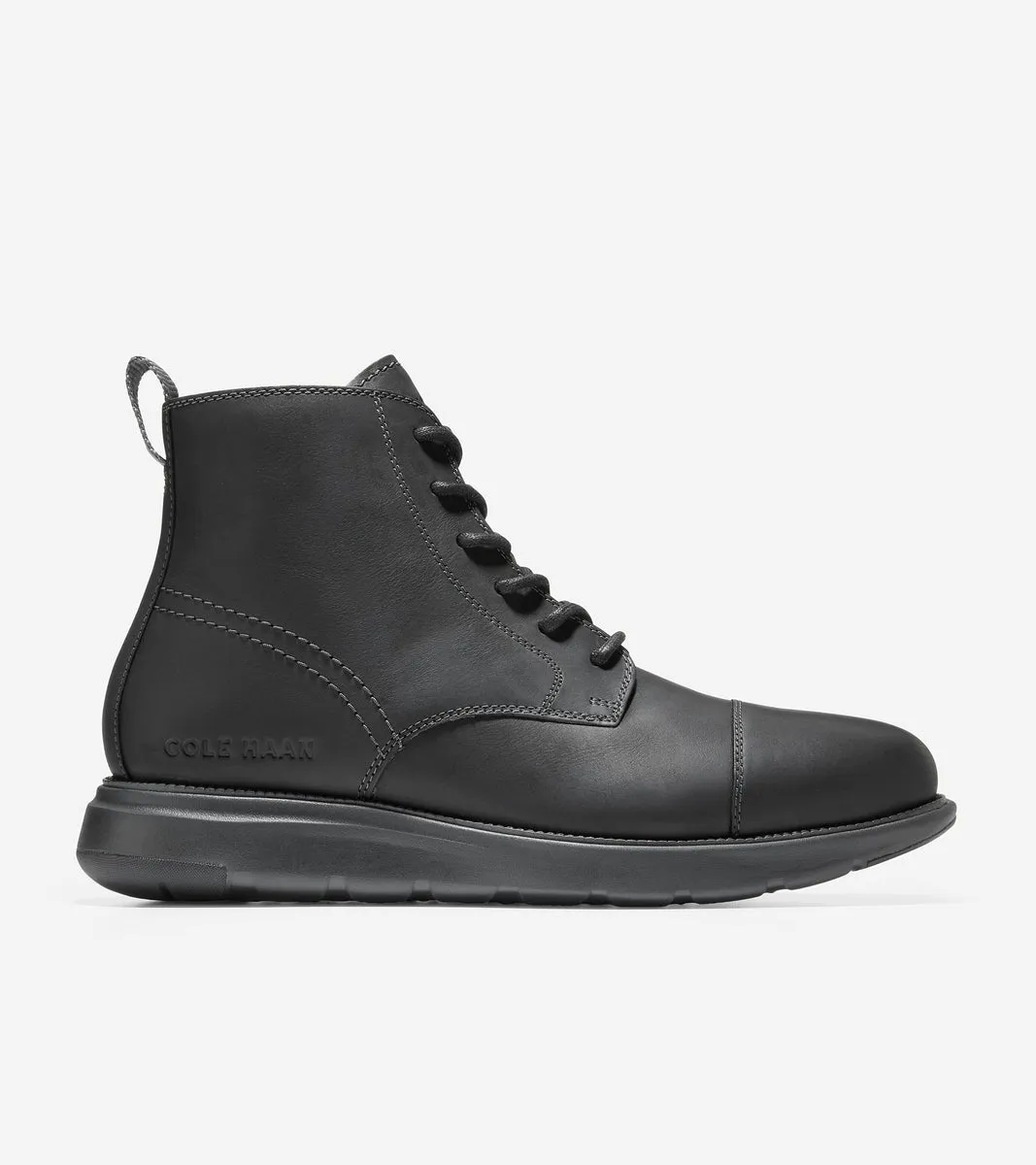 Bota Negra Acolchada con Cordones para Hombre | Grand Atlantic Boot